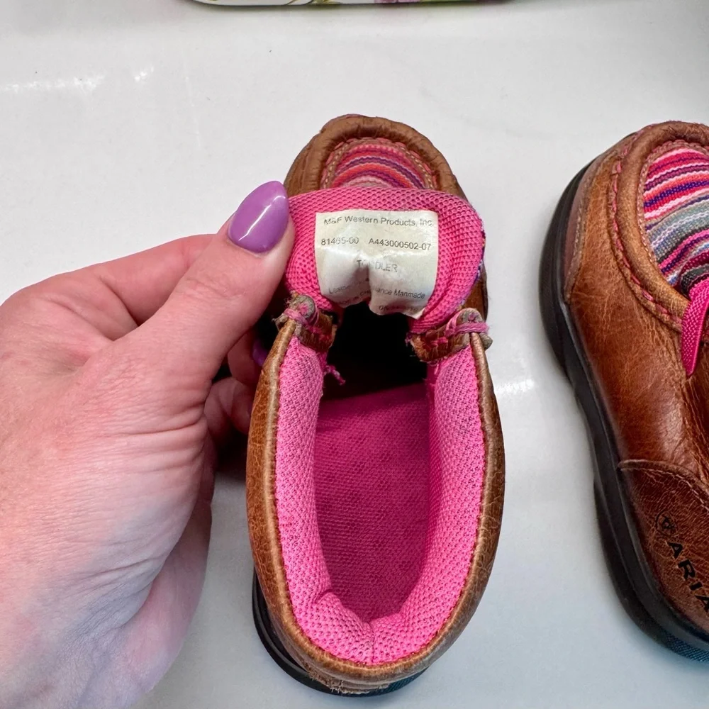 Ariat Toddler Cruiser Boots Brown Serape Pink Western Shoes